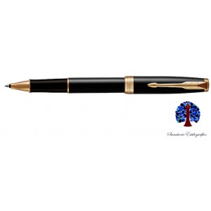 Parker Sonnet Black Lacquer Gold Rol.